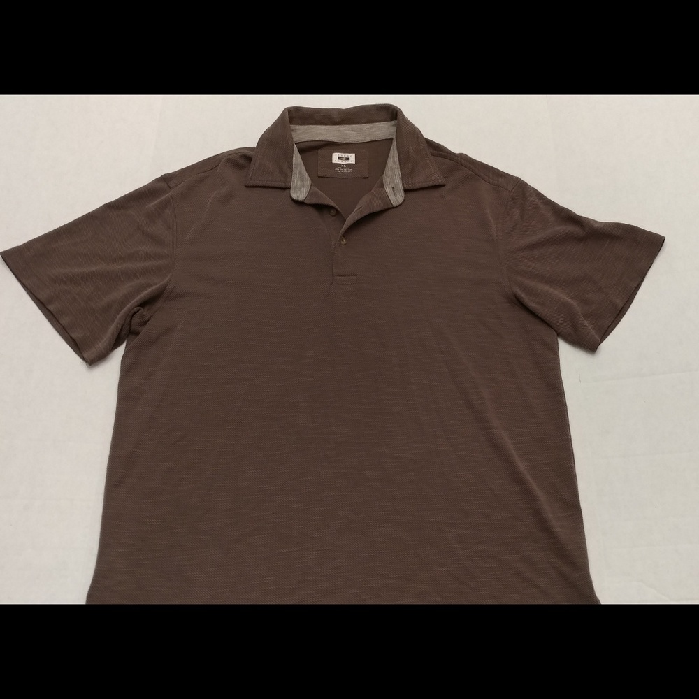 Joseph Abboud Short Sleeve Brown Polo Shirt XL